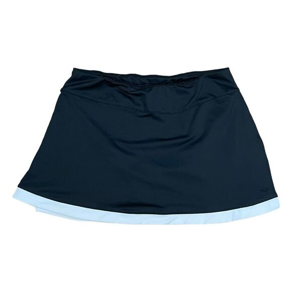 Champion Tennis Mini Skirt Skort Black White Stripe Athletic Back Pleats Poc - Picture 4 of 11